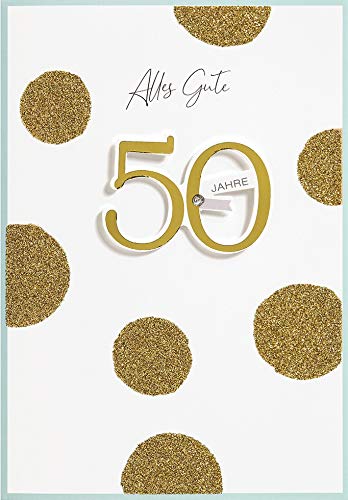 Kartka urodzinowa na 50. urodziny lifestyle - kartka z cyframi - 11,6 x 16,6 cm