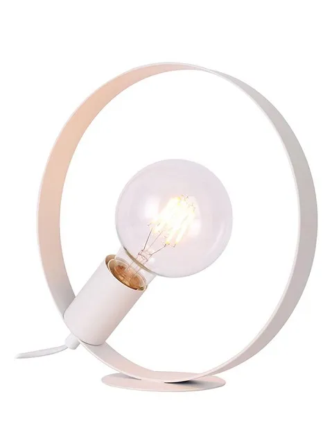 Biała lampa stołowa w stylu skandynawskim - V057 E0-D21