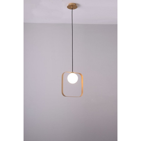 Złota lampa wisząca kwadrat - V030 N4-F57