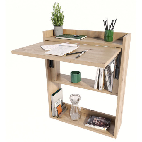 Składane Biurko Stojące Wiszące Dąb Artisan N1-N16