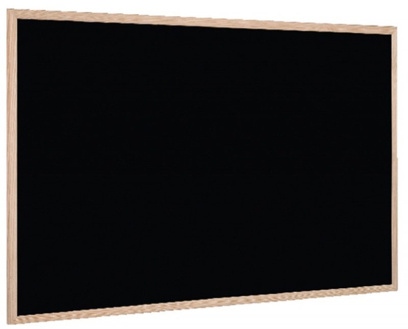 Bi-Office czarna tablica kredowa z sosnową ramką 90x60 cm PM0701010