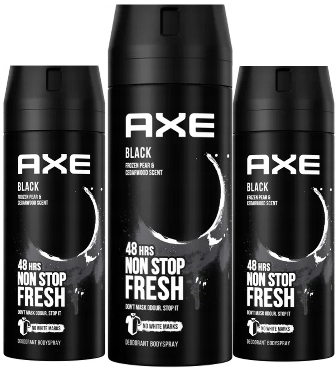 Axe Black, Dezodorant W Aerozolu, 3x150ml