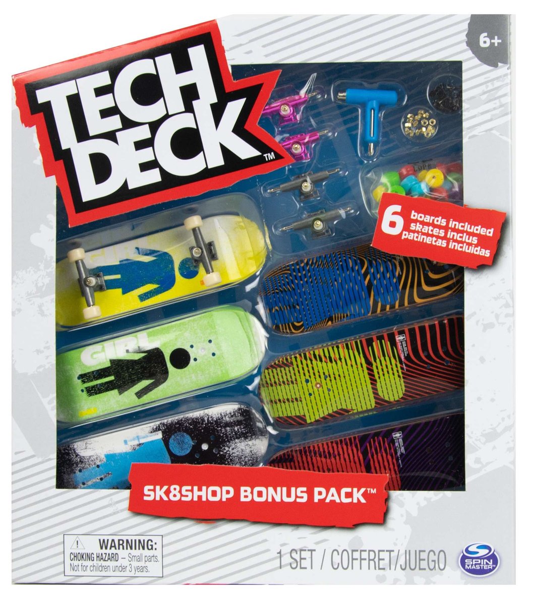 Tech Deck zestaw Sk8Shop 6 deskorolek Bonus Pack Girl + akcesoria