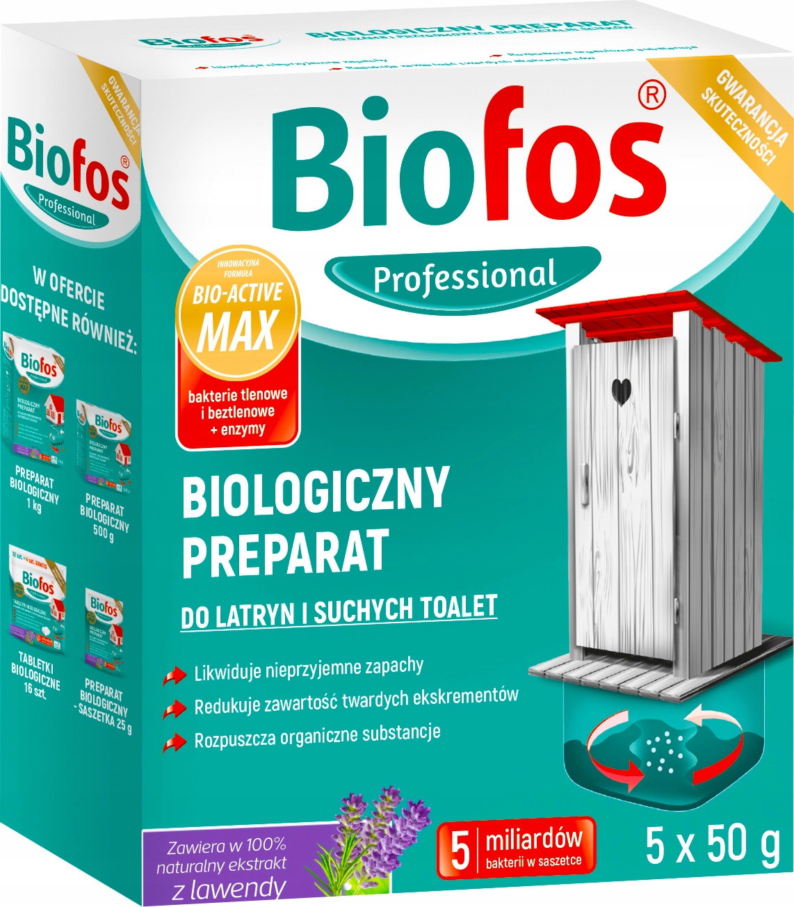 Biofos Biofos preparat do latryn i suchych toalet 5x50g