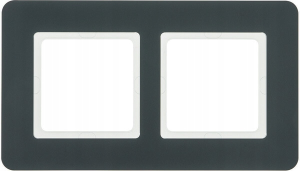 Hager polo Ramka 2-krotna antracyt aksamit lakierowany Q.7 10126186 10126186