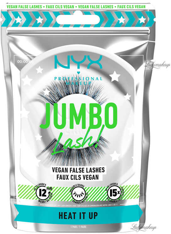 NYX Professional Makeup - JUMBO Lash! Vegan False Lashes - Wegańskie sztuczne rzęsy - HEAT IT UP