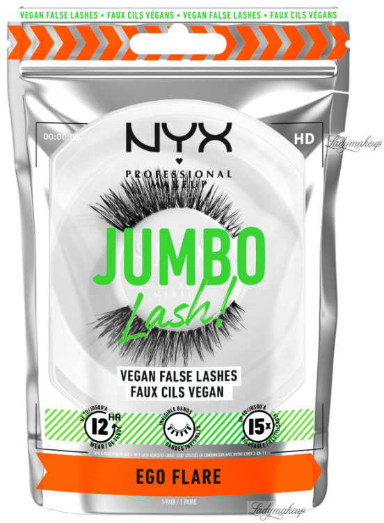 NYX Professional Makeup - JUMBO Lash! Vegan False Lashes - Wegańskie sztuczne rzęsy - EGO FLARE