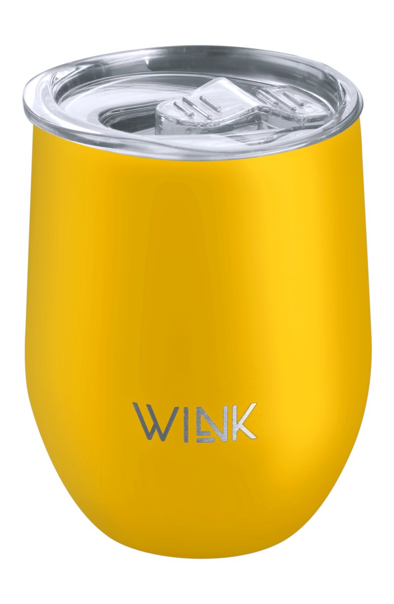 WINK Bottle, Kubek termiczny TUMBLER YELLOW, bez BPA, 350 ml