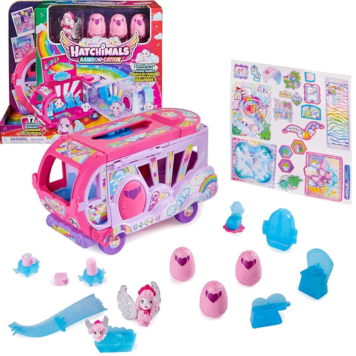 Hatchimals Rainbow-Cation Camper zestaw z kamperem i figurkami