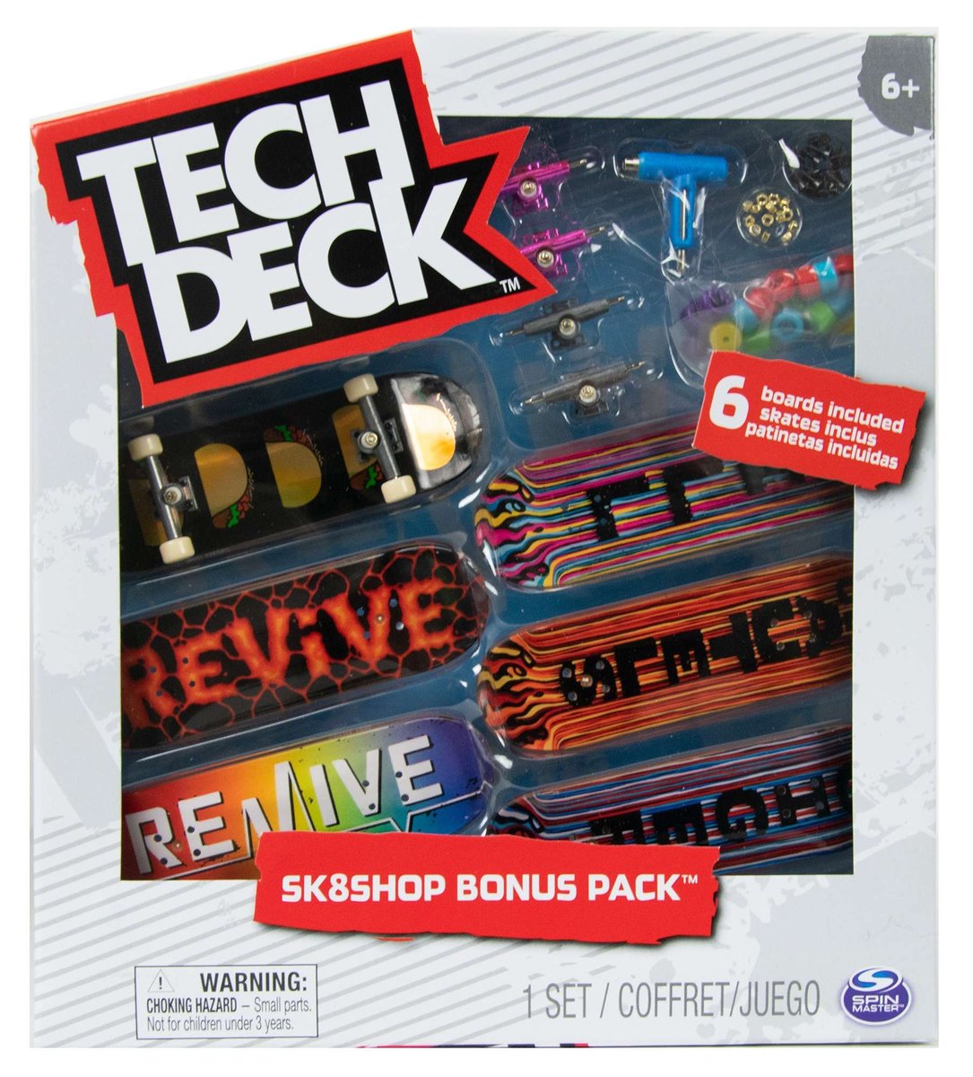 Tech Deck zestaw Sk8Shop 6 deskorolek Bonus Pack Revive + akcesoria