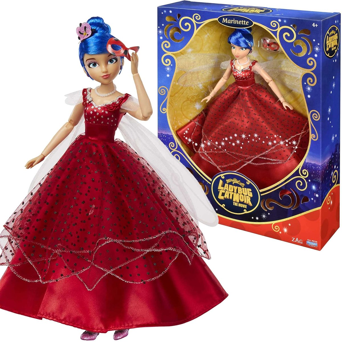 Miraculous Biedronka i Czarny Kot The Movie Lalka Marinette w sukni