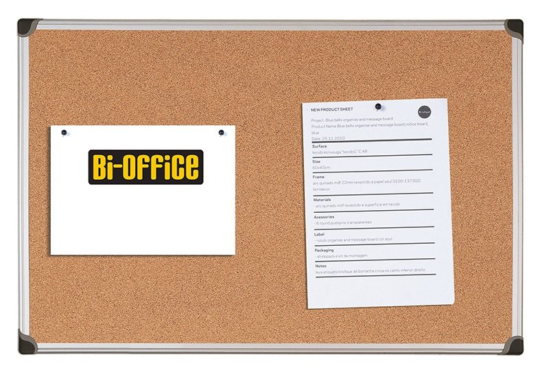 BI-OFFICE Tablica korkowa , 180x120cm rama aluminiowa GCA271178