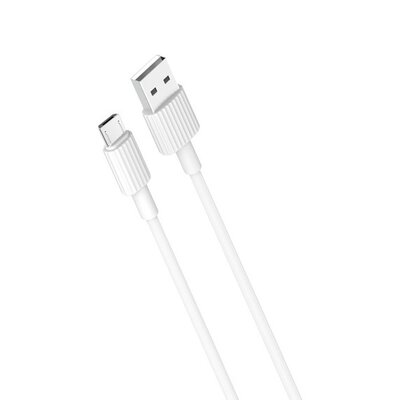 Xo kabel NB156 Usb - microUSB 1,0 m 2,4A biały