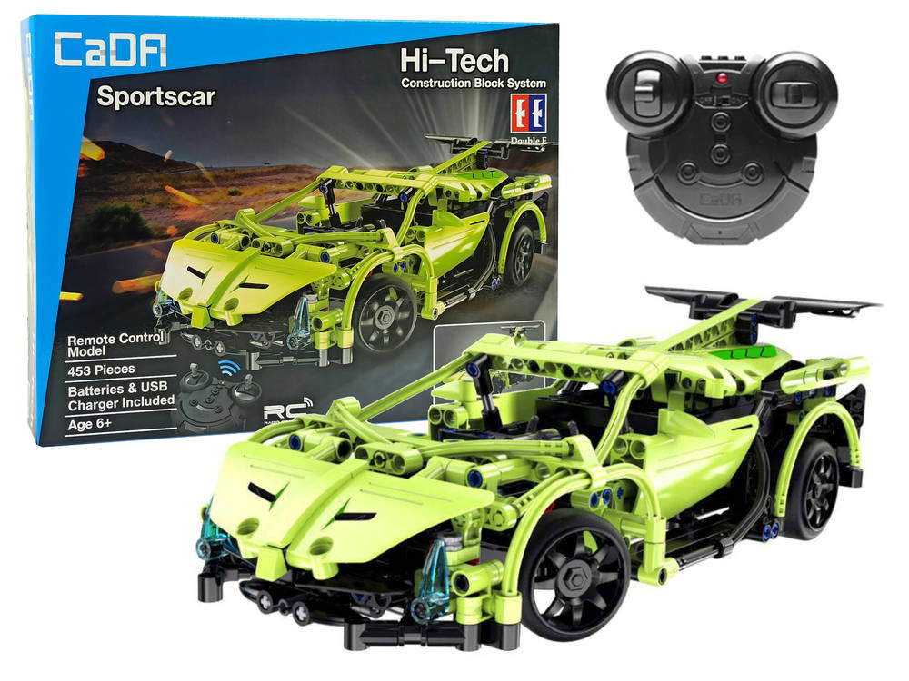 Import LEANToys Klocki Konstrukcyjne Auto Sportowe Zdalnie Sterowane CADA 2.4G 453 Elementy 9204