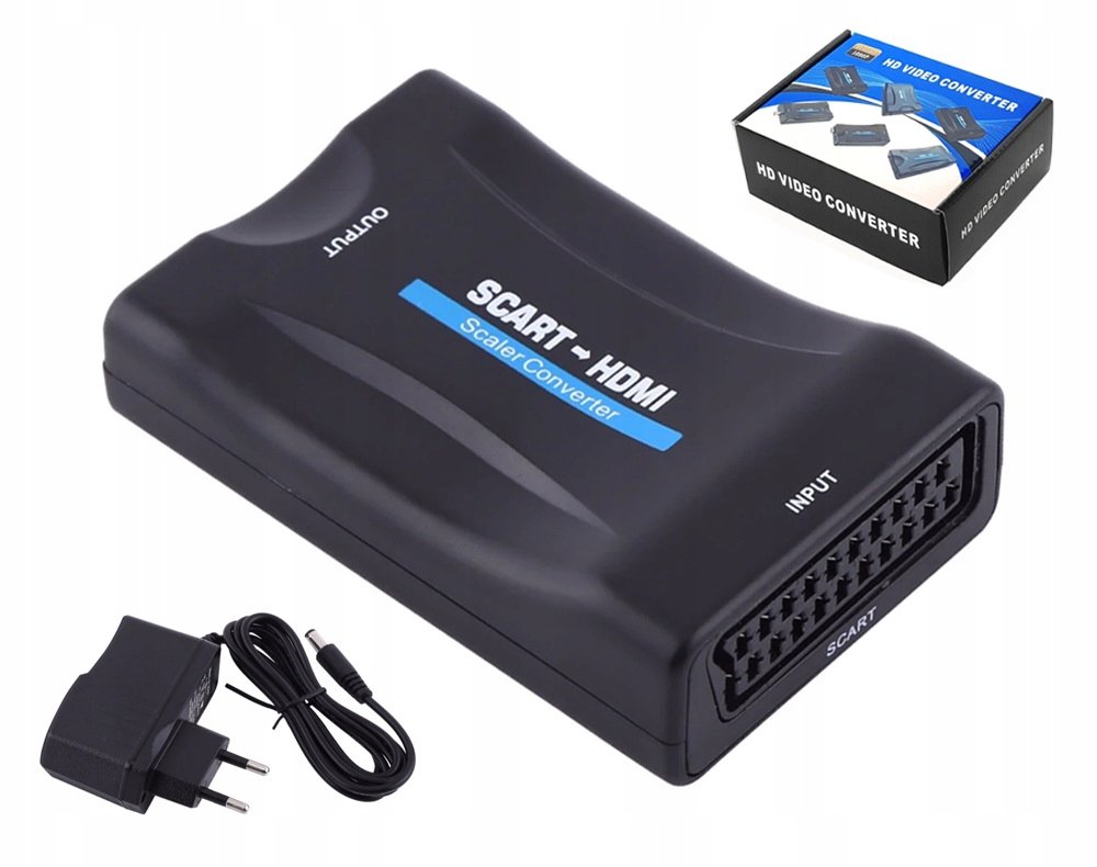 Adapter Konwerter Scart Do Na Hdmi Av Euro Hd