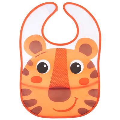 Canpol babies Śliniak plastikowy z kieszonką tygrysek 9/232 1 szt