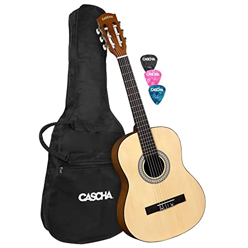 Seria Student gitara koncertowa w rozmiarze 3/4, gitara z torbą i 3 kostkami