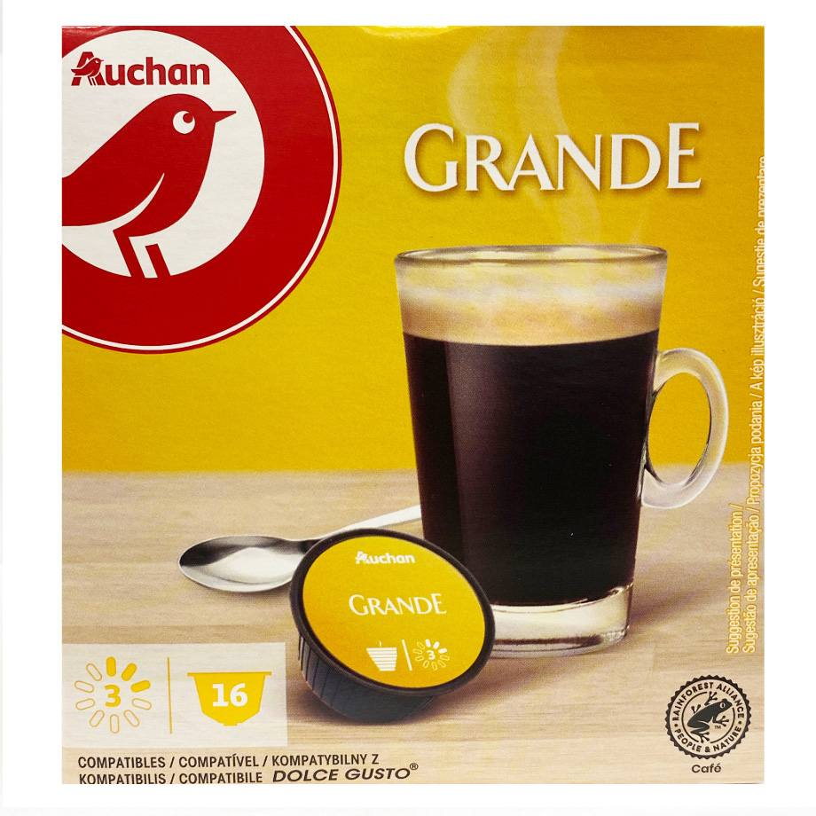 Auchan - Kawa w kapsułach typ Grande