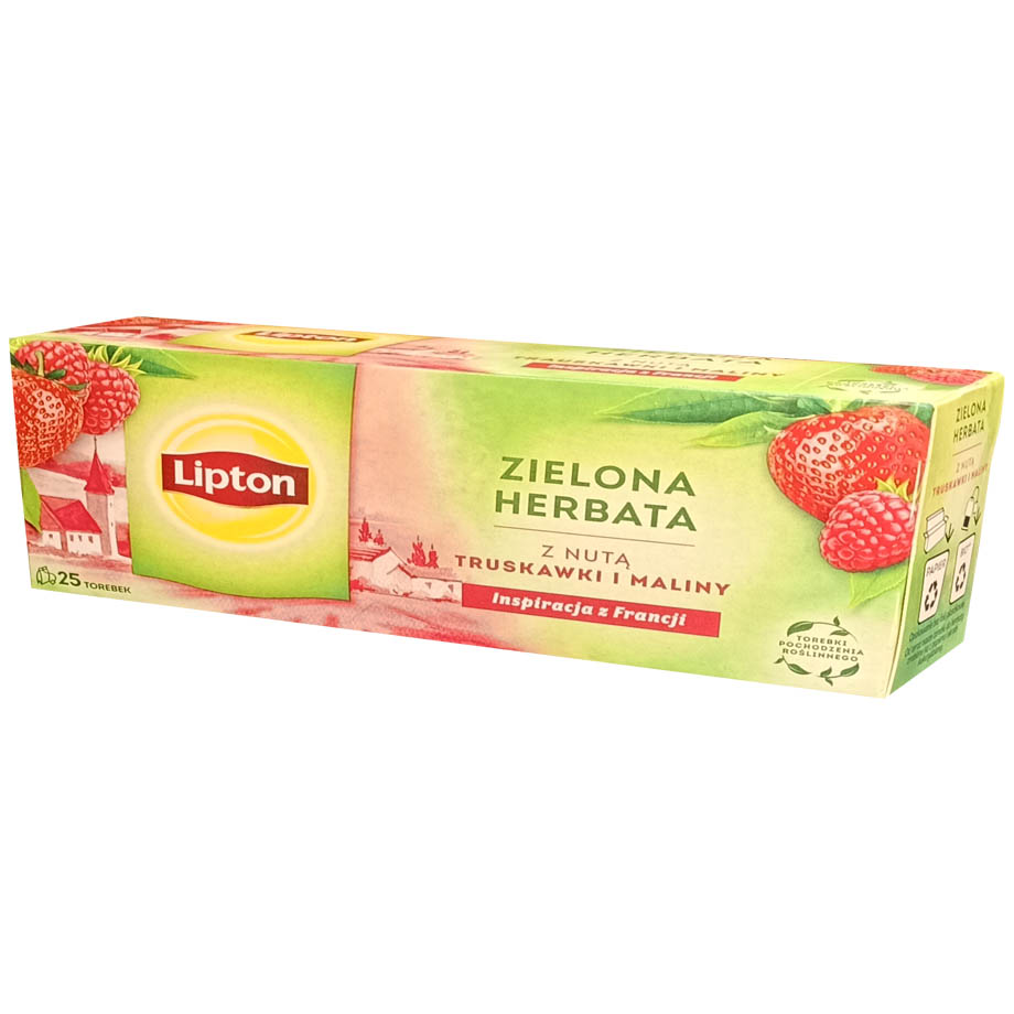 Lipton - Herbata zielona z nutą truskawki i maliny