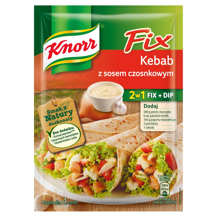 Knorr - Fix Kebab z sosem czosnkowym
