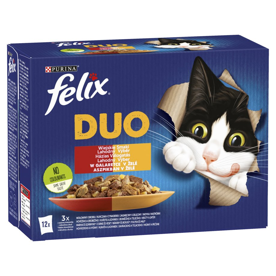 Felix - Karma mokra dla kotów mięsne smaki w galarecie