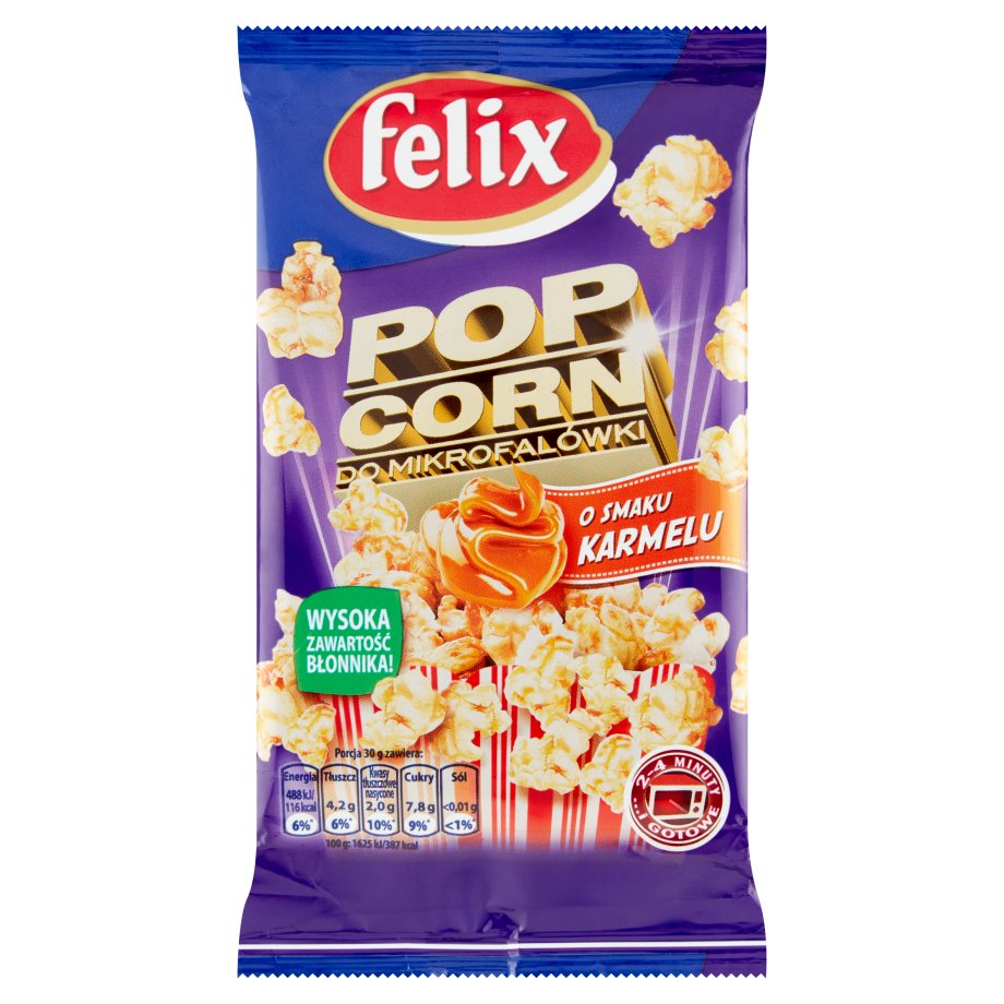 Felix - Popcorn do mikrofalówki o smaku karmelu