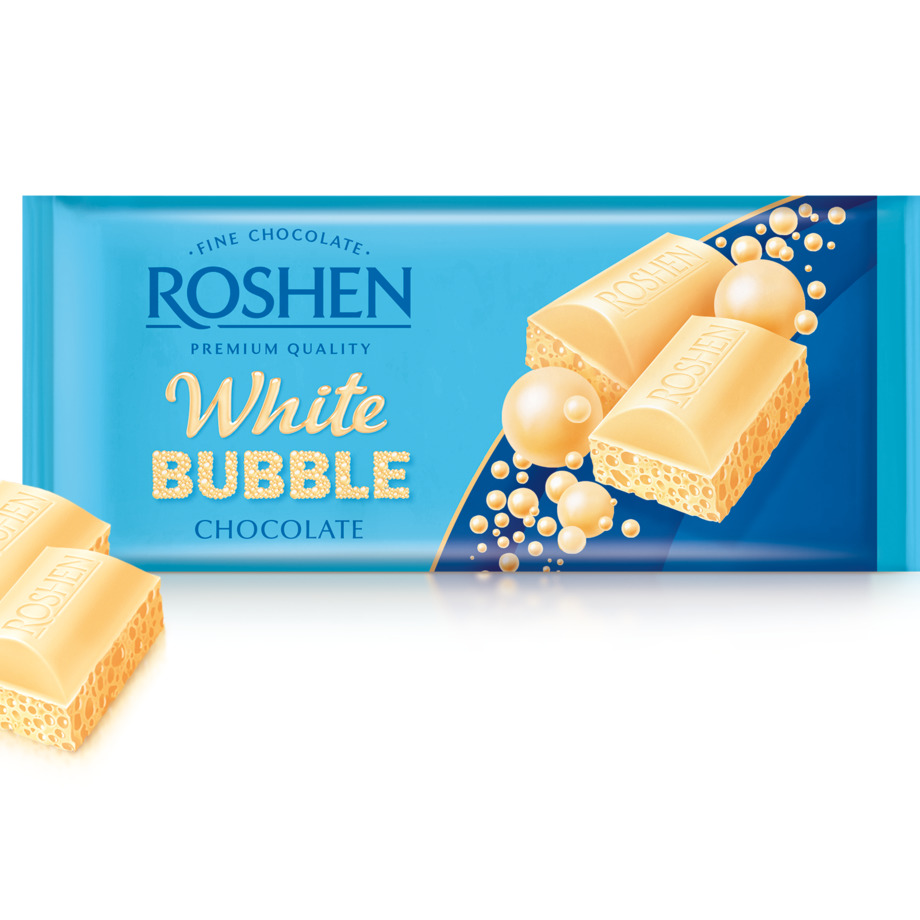 Roshen - Czekolada biała bąbelkowa