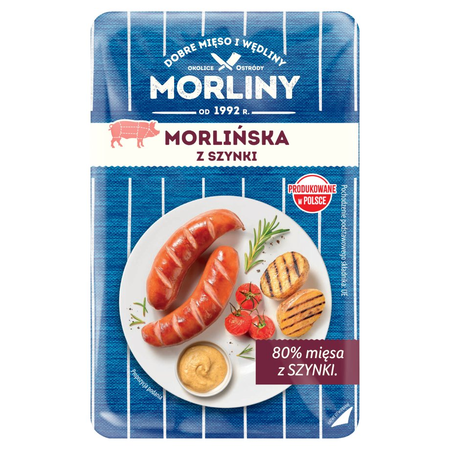 Morliny - Kiełbasa Morlińska z szynki 80% mięsa