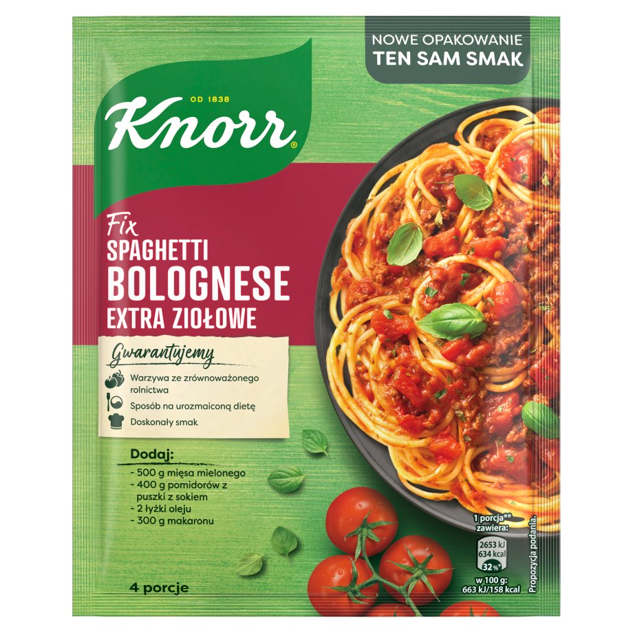 Knorr - Fix spaghetti bolognese extra ziołowe