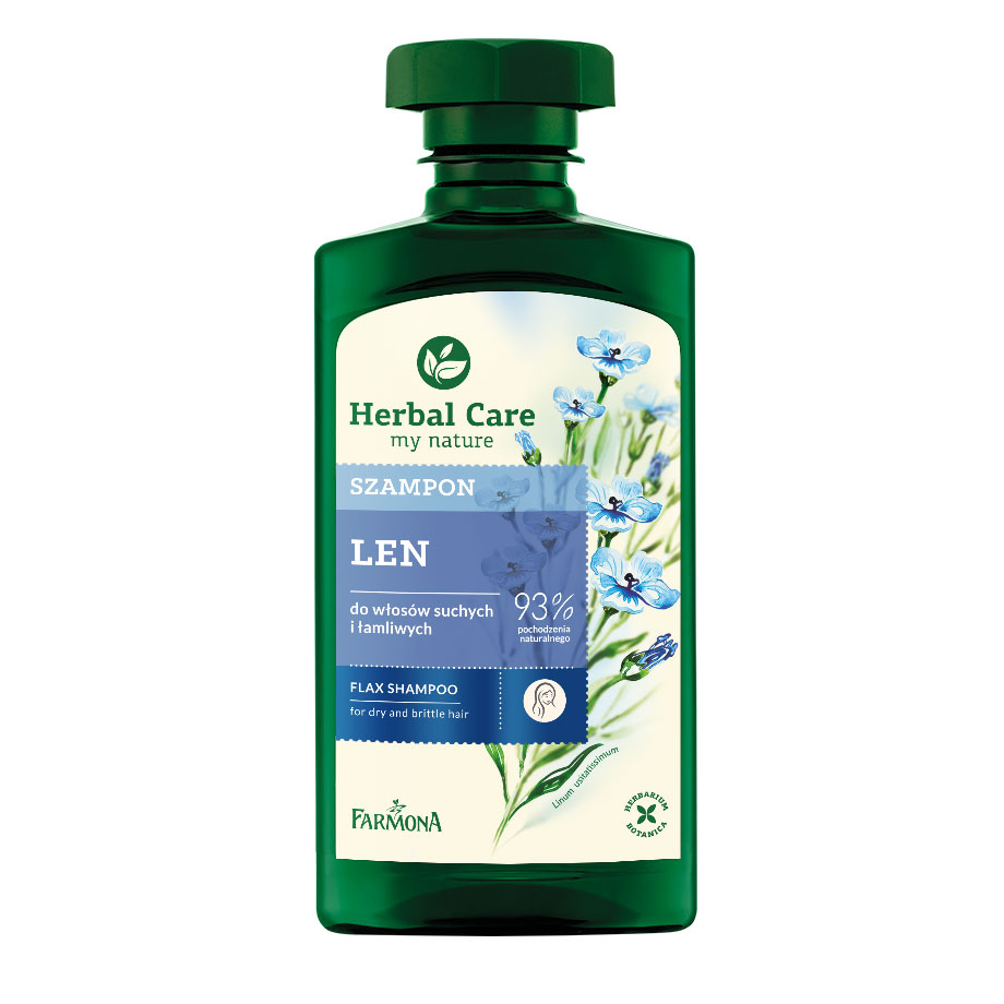 Herbal Care - Szampon do włosów suchych Len