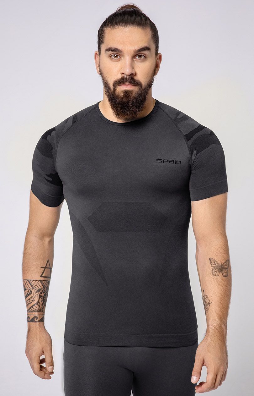 SPAIO K/R TACTICAL koszulka męska, Kolor szary, Rozmiar L, Spaio - Primodo.com