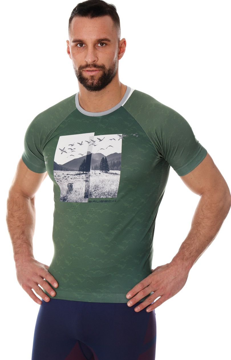 SS13240A  koszulka męska Running Air, Kolor zielony, Rozmiar S, Brubeck - Primodo.com