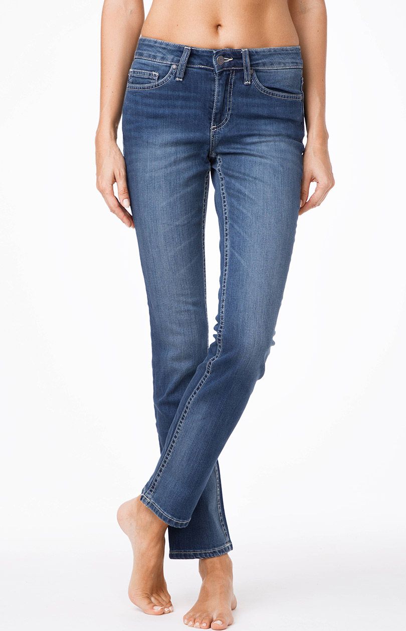 Jeansy klasyczne proste o średnim kroju 2091/49123, Kolor ciemny jeans, Rozmiar L, Conte - Primodo.com