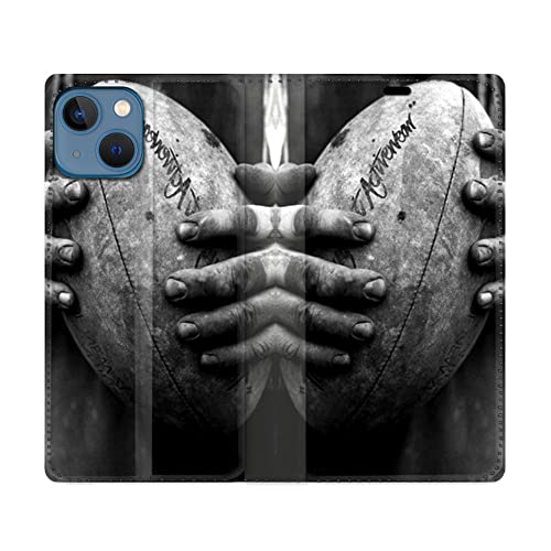 Skórzane etui Portfel dla Iphone 14 Pro Plus (6.7) Sport Rugby Vintage Piłka