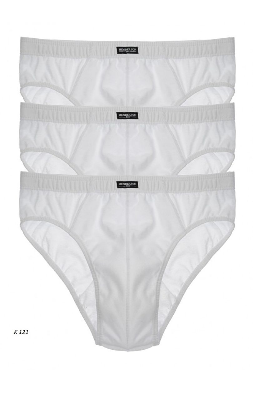 Classic slipy - 3 PACK 1446-K121, Kolor biały, Rozmiar L, Henderson - Intymna