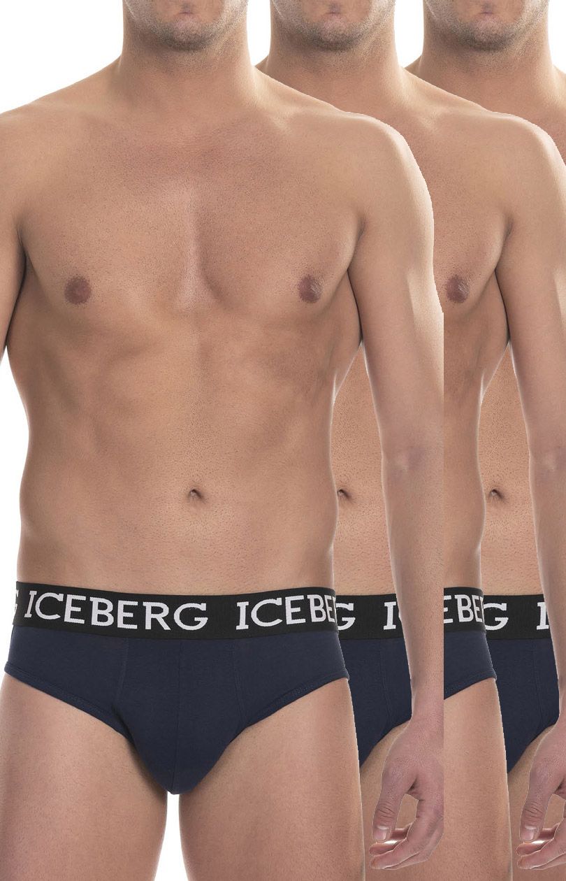 Slipy męskie ICE1USP01TB-Brief 3-pack, Kolor granatowy, Rozmiar M, ICEBERG - Intymna