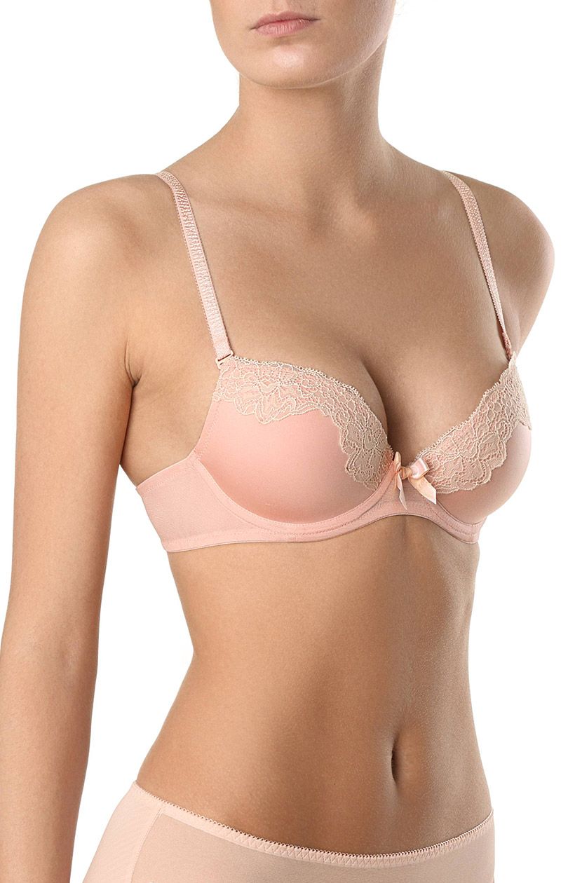 Fleur TB1051 biustonosz push-up, Kolor jasny róż, Rozmiar 70C, Conte - Intymna