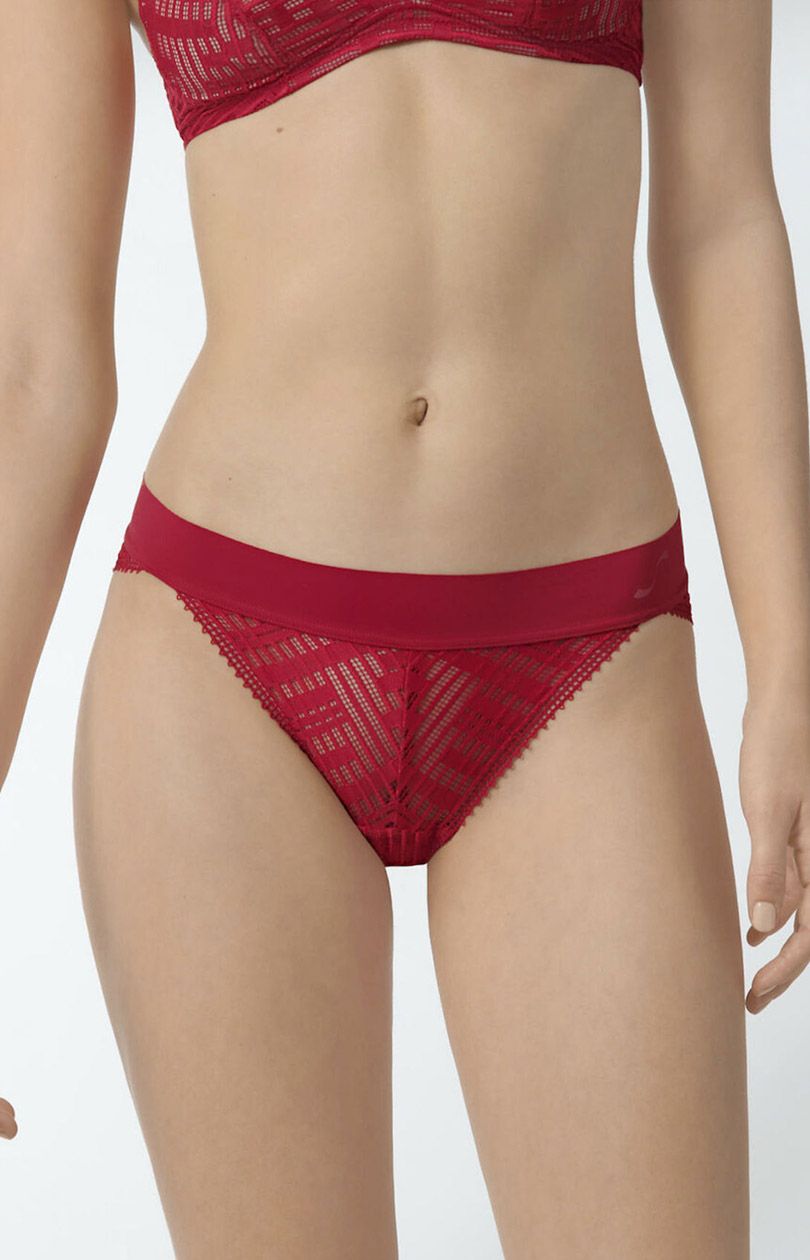 Sloggi S Seven Low Rise Cheeky 10205248 figi, Kolor czerwony, Rozmiar L, Sloggi - Intymna