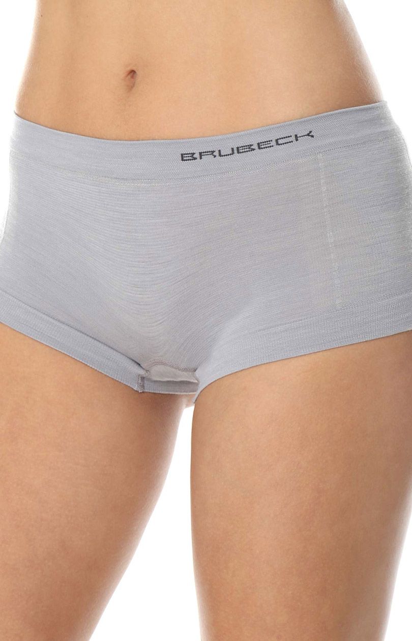 BX1044W damskie szorty z wełną merino comfort wool, Kolor popielaty, Rozmiar S, Brubeck - Intymna
