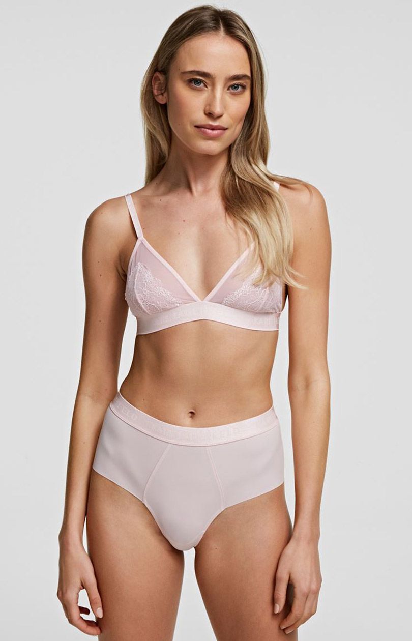 Karl Lagerfeld biustonosz soft Lace 211W2100, Kolor różowy, Rozmiar S, Karl Lagerfeld - Intymna