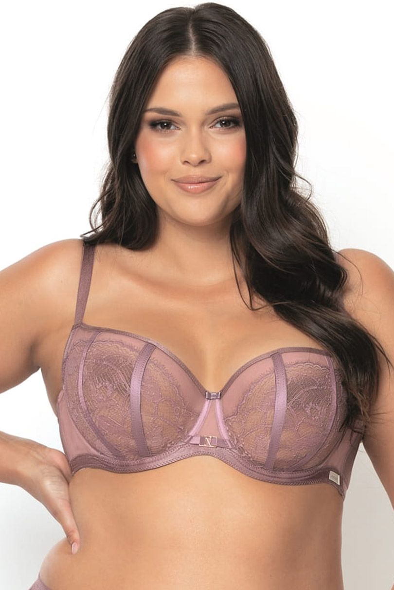 Zora biustonosz soft balkonetka BO54, Kolor fioletowy, Rozmiar 70D, Nipplex - Intymna