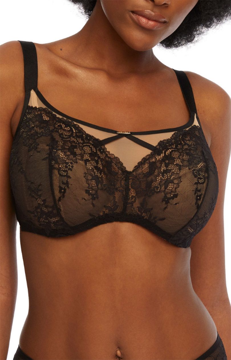 Sara SC-925 czarny koronkowy biustonosz soft, Kolor czarny, Rozmiar 100B, Kinga - Intymna
