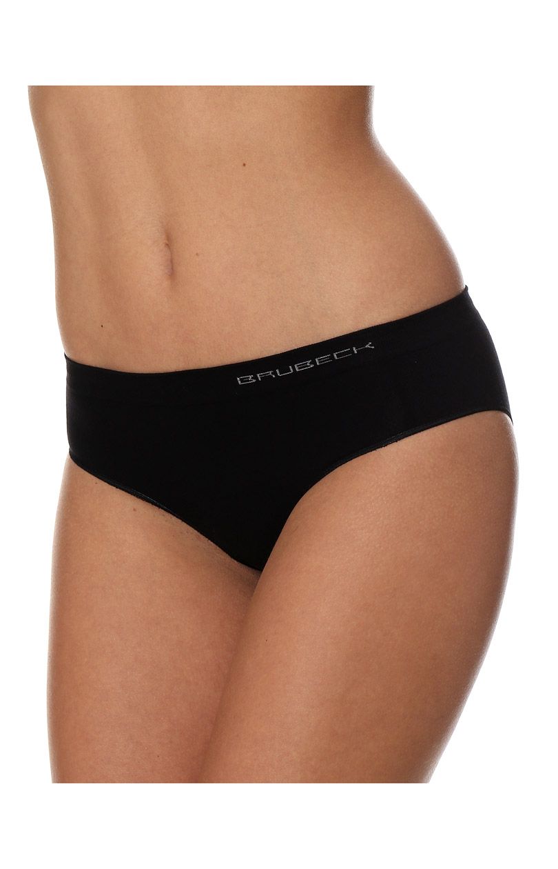 Hipster Comfort cotton figi damskie HI0004W, Kolor czarny, Rozmiar S, Brubeck - Intymna