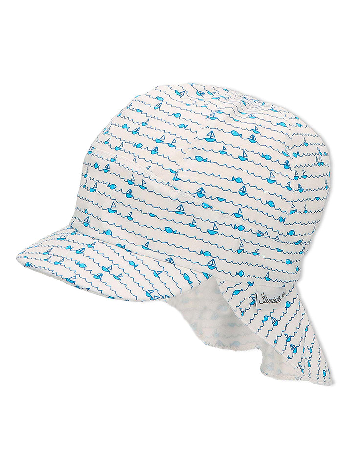 Sterntaler Czapka w kolorze oliwkowym z osłoną karku