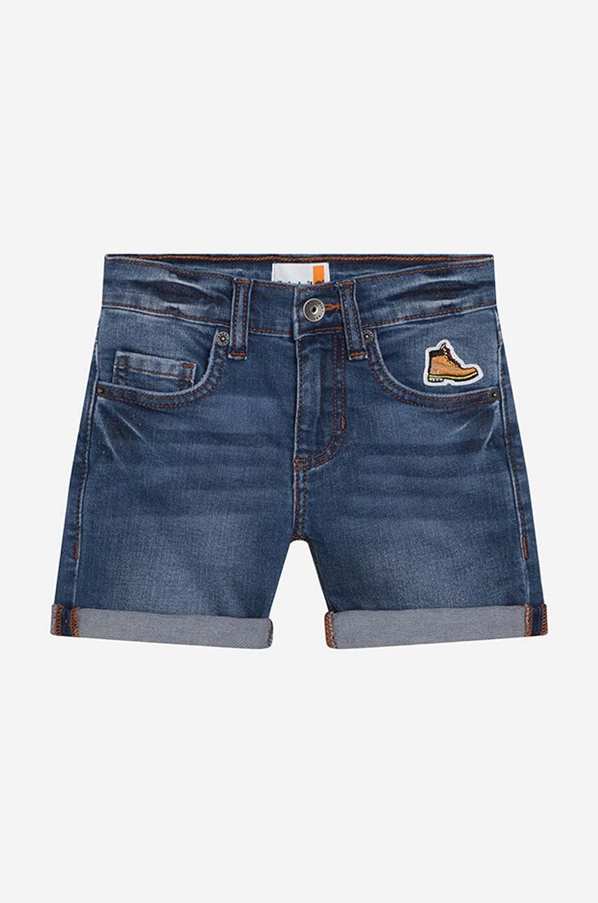 Timberland szorty jeansowe dziecięce Bermuda Shorts kolor niebieski gładkie