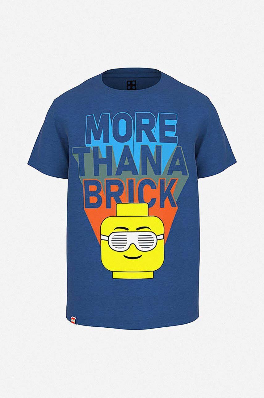 Lego t-shirt bawełniany dziecięcy kolor granatowy z nadrukiem Koszulka Lego Wear T-shirt SS 12010543 259