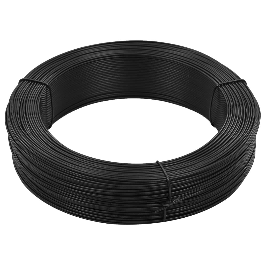 vidaxl Drut naciągowy do ogrodzenia, 250 m, 2,3/3,8 mm, stal, antracyt