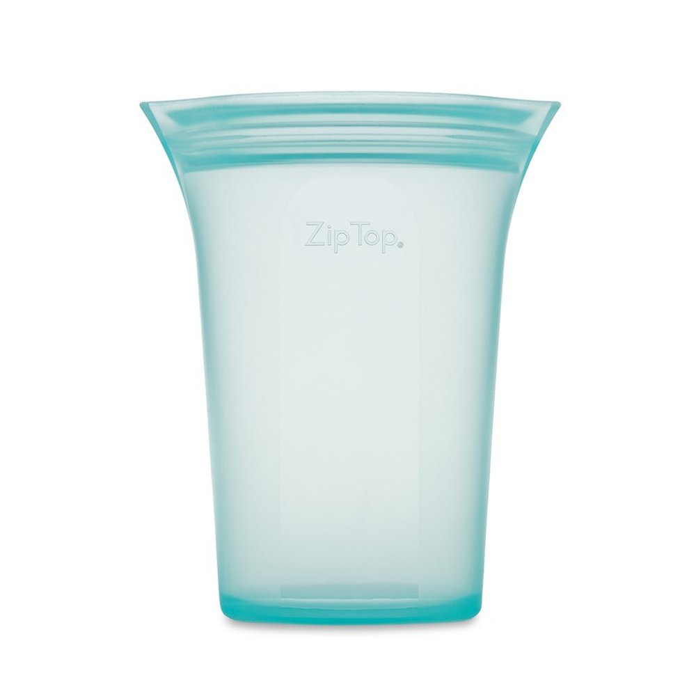 ZIP TOP Cups L 710 ml wielorazowa silikonowa torebka na przekąski - turkus
