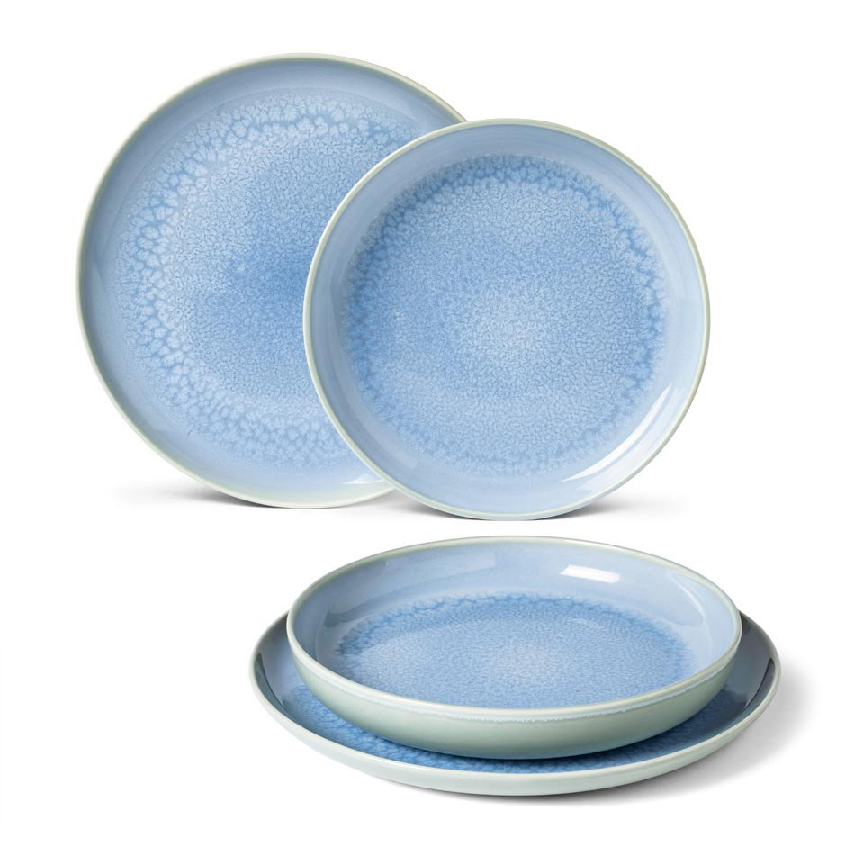 Villeroy & Boch Talerze głębokie i talerze śniadaniowe Crafted Blueberry 4 el. 19-5169-8547