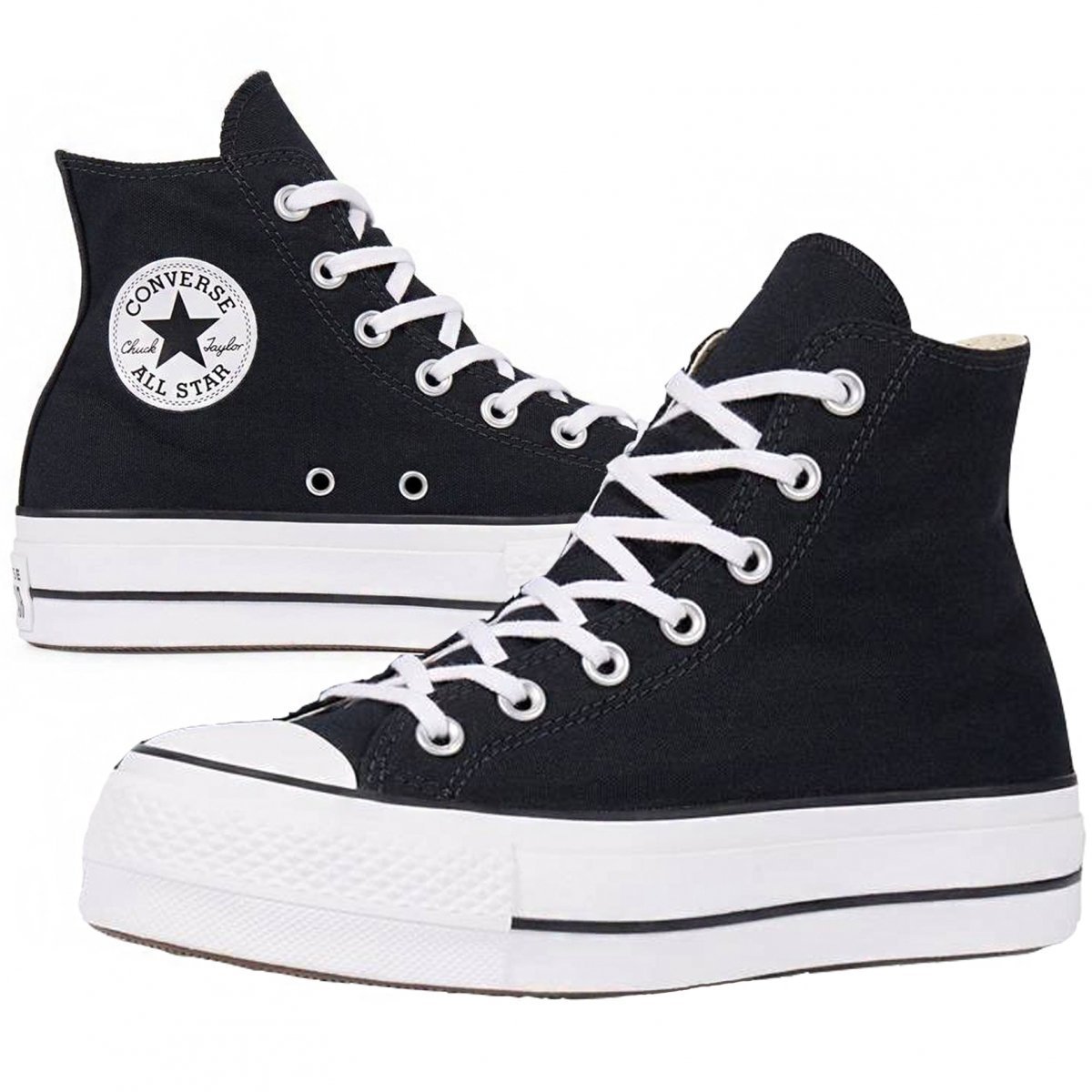 Converse buty trampki damskie czarne wysokie platforma 560845C 39,5